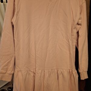 Womens Pink Sweat Shirt Dress